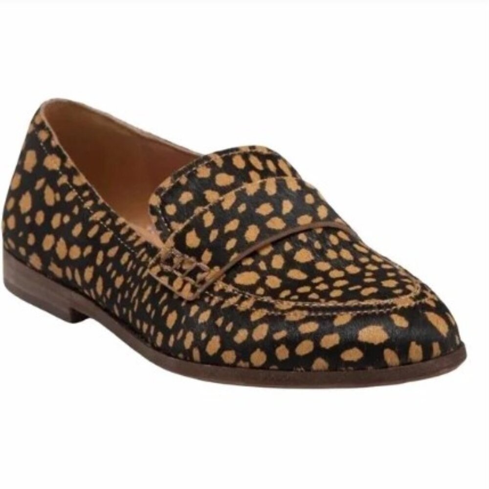 Madewell ALEX Genuine Calf Hair Loafer Cheetah Print Loafer, Size 7